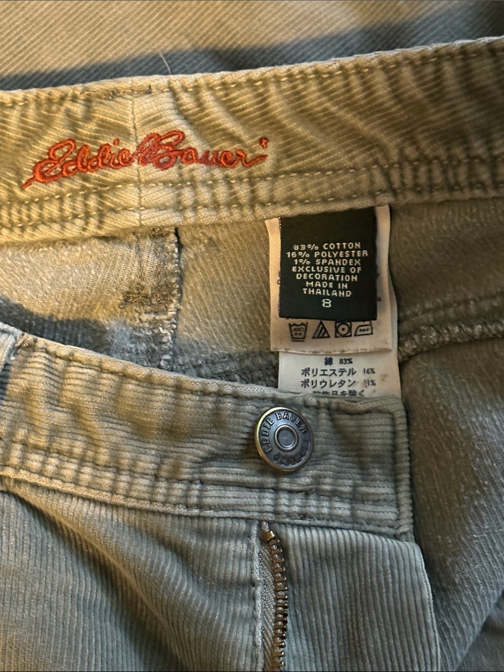 Green Corduroy Pants - Classic Straight Fit size 8 inseam 32in - Picture 3 of 4